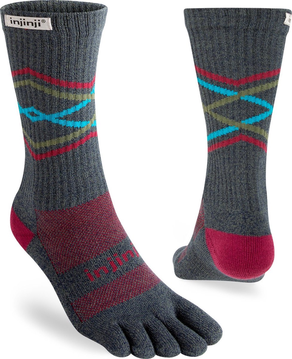 INJINJI | Trail Midweight Crew Peak (Size - S) | Toe socks