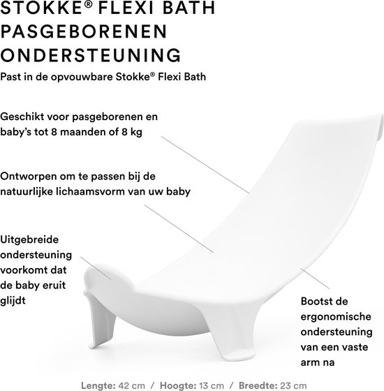 Stokke Flexi Bath (Ocean Blue) met ondersteuning voor pasgeborenen - Duurzaam en gemakkelijk op te bergen - Handig voor thuis of op reis - Voor baby’s en kleuters en tot 4 jaar van Stokke — afbeelding 4