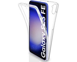 Ntech Hoesje Geschikt Voor Samsung Galaxy S23 FE hoesje 360° Full Protective Case Dual TPU Hoesje ( Voor en Achter) Transparant