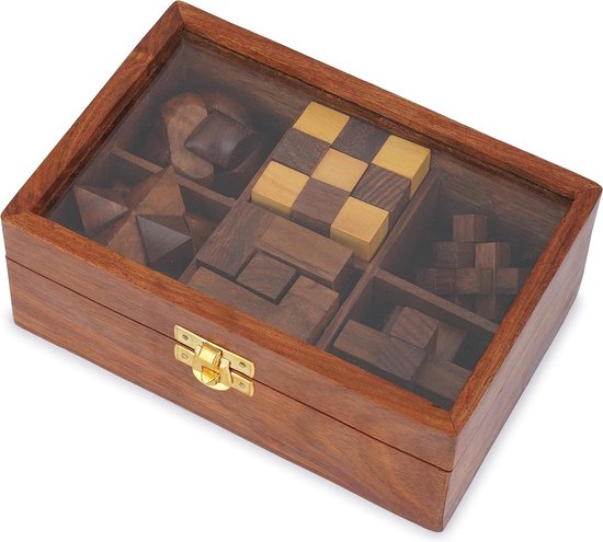 Uitdagende hersentrainer 3D-puzzels voor jongeren en volwassenen - decoratieve opbergdoos - handgemaakt speelgeschenk
