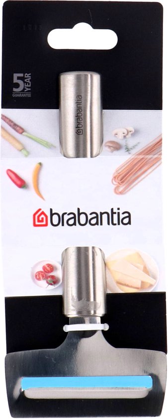Brabantia kaasschaaf in verpakking met afbeeldingen van groenten en kaas.