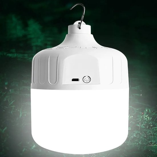 Camping lamp | Tent hang lamp |Oplaadbare LED | Kampeer lamp | Tent lamp | voor Binnen en Buiten - Perfecte Lantaarn voor Terras, Tuin en Veranda - Noodverlichting voor Binnen en Buitengebruik | Vislamp |Kampeer licht | Tentlicht - Kleur: Wit