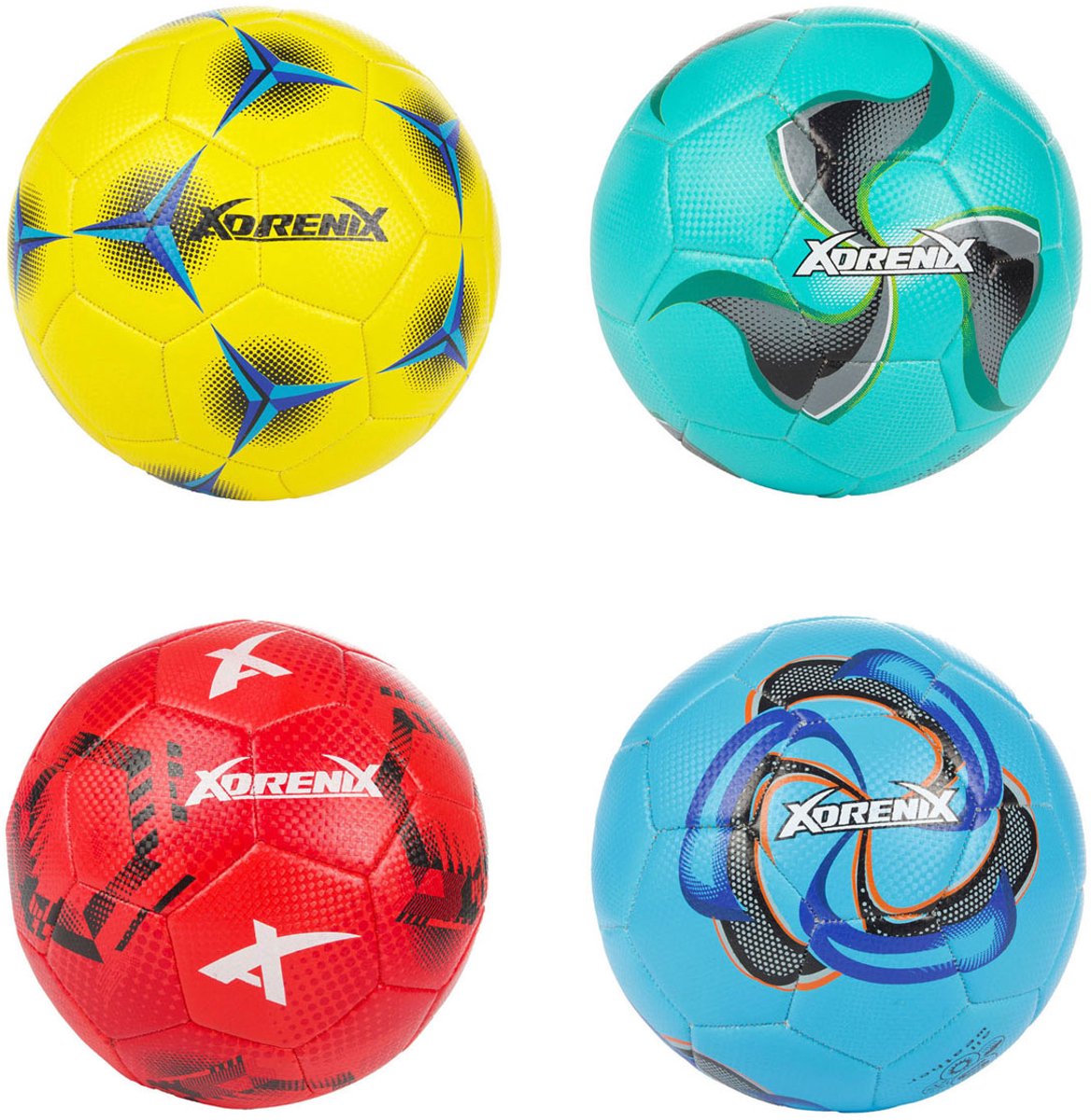 Strandvoetbal kleurrijk 23cm Adrenix zachte PU bal.