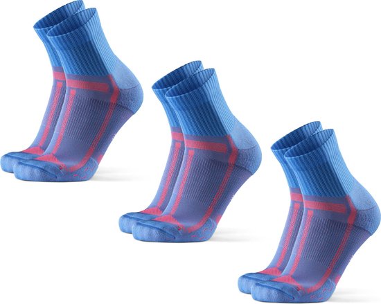 DANISH ENDURANCE Chaussettes de course quart de longueur pour femmes et hommes longue distance - Anti ampoules - Taille 43-47