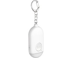 Scoby - Alarm Sleutelhanger - Zelfverdediging Alarm - Persoonlijk Noodalarm - Self-Defense Keychain - 130 dB - Compact formaat - Wit
