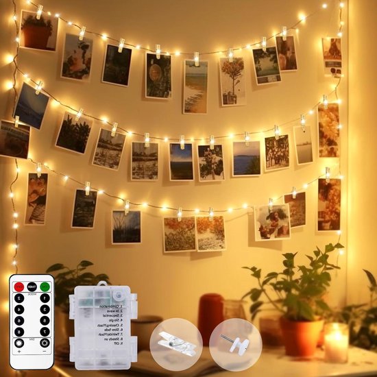 GoldRock Lichtsnoer met hartjes, 3 m, 20 leds, met batterij