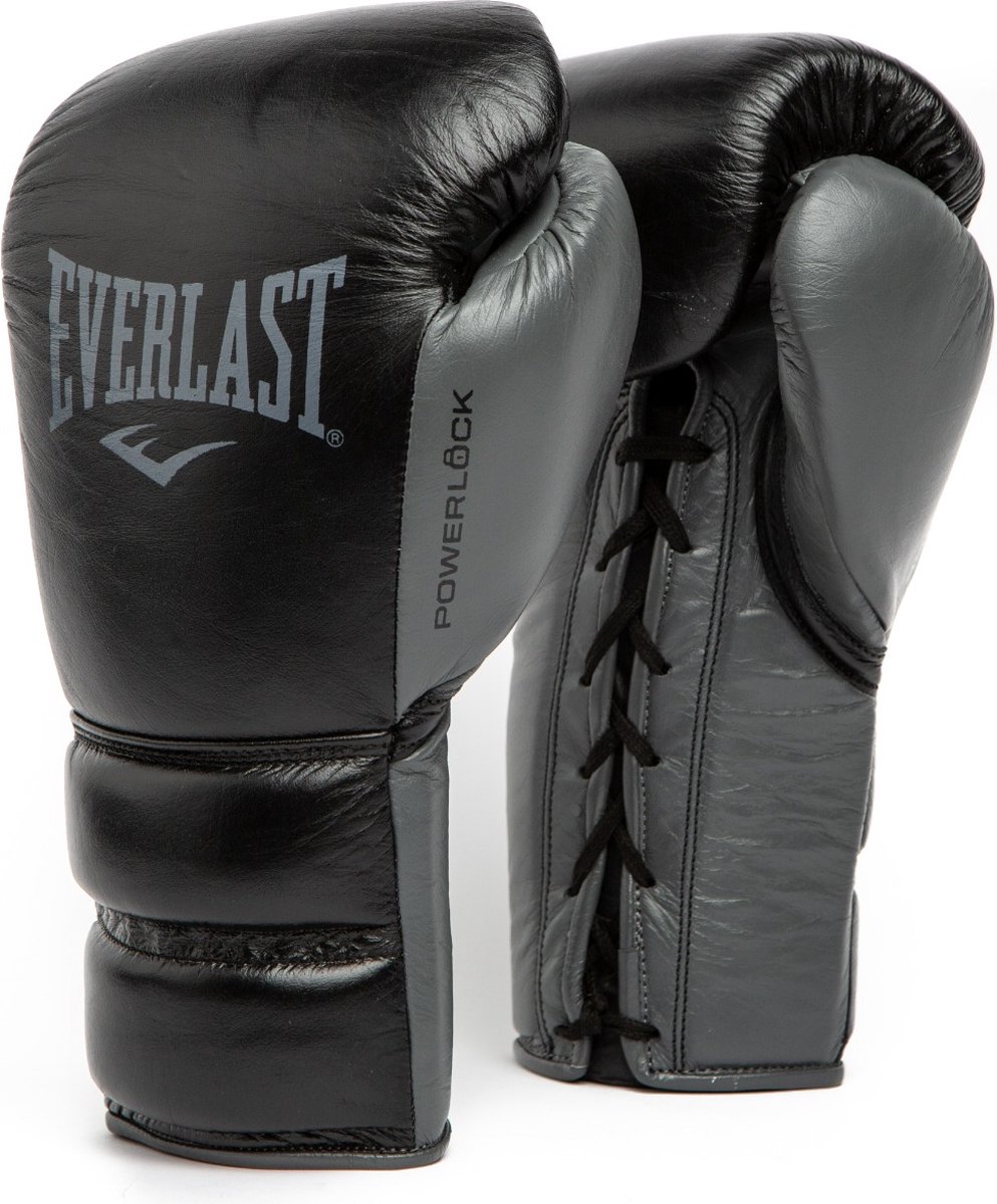 Everlast Powerlock 2 Pro Training Laced Glove, Black 12-OZ