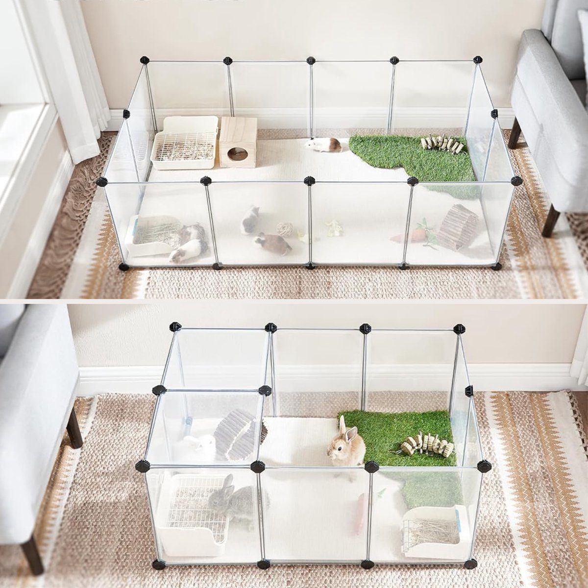 ACAZA Modulaire Kooi 143 x 73 cm Transparante Ren thumbnail 3