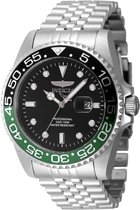 Invicta Pro Diver 48387 Heren Horloge - Waterdicht - Analoog - Quartz Uurwerk - Roestvrij Staal met zwarte Wijzerplaat - 47mm
