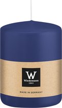 Wiedemann Bougie cylindrique/bougie pilier - bleu foncé - 6 x 8 cm - 29 heures de combustion - bougies colonnes