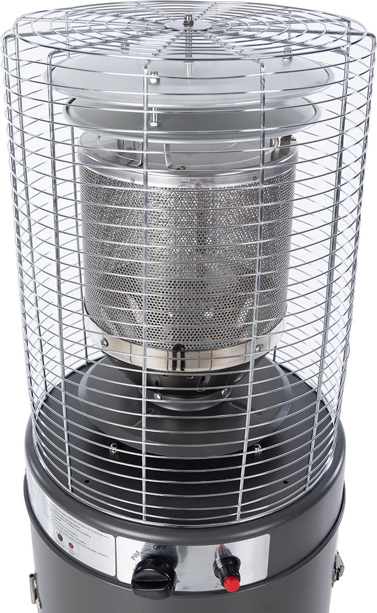 Sunred - Terrasverwarmer - Lounge Heater - Propus - Grijs - Staand model - 13000 W - Verschillende standen - Elektrische ontsteking - Gas heater - Compleet: incl. gasdrukregelaar & slang – foto 4