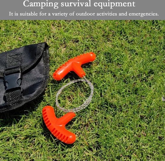 Roestvrijstalen draadzaag 70 cm - Snoeizaag voor camping en tuin - Overlevingsuitrusting van Apoza — afbeelding 3