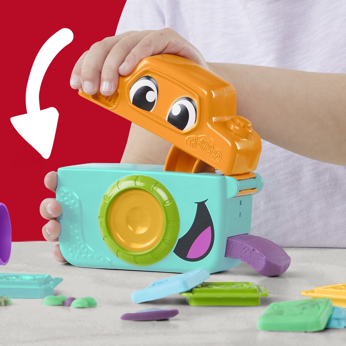 Play-Doh Fotoplezier Voor Beginners Speelset - Boetseerklei - Speelgoedcamera - 3 Play-Doh Potjes - Knutselen voor kinderen — afbeelding 12
