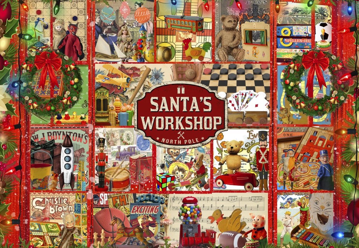 Bluebird puzzel Santas Workshop - 1000 stukjes.