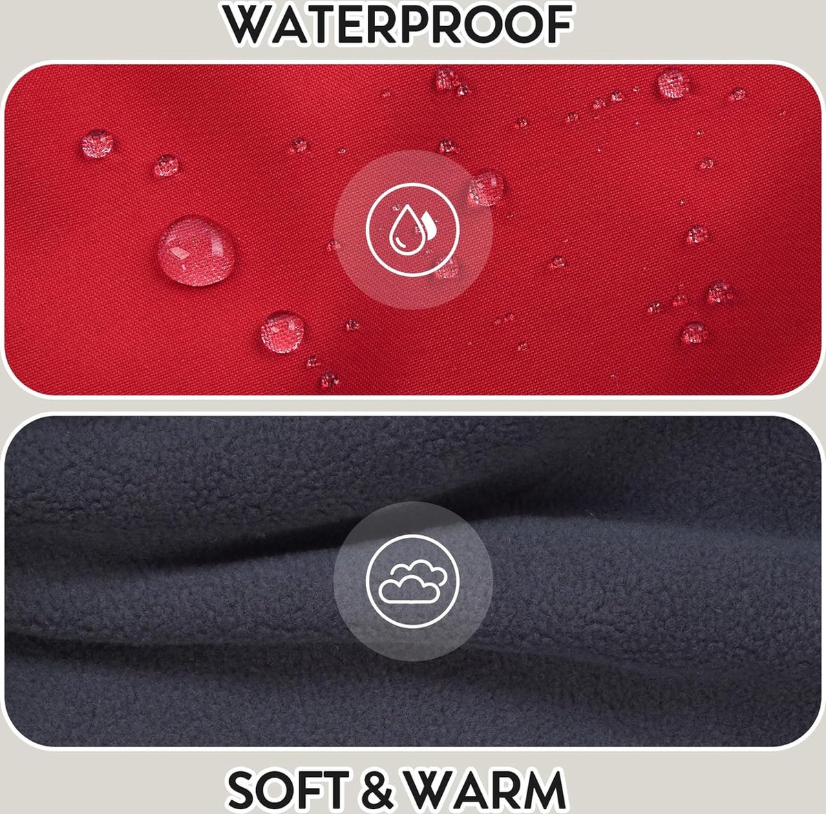 Waterdichte outdoor broek met een zachte fleece voering en handige