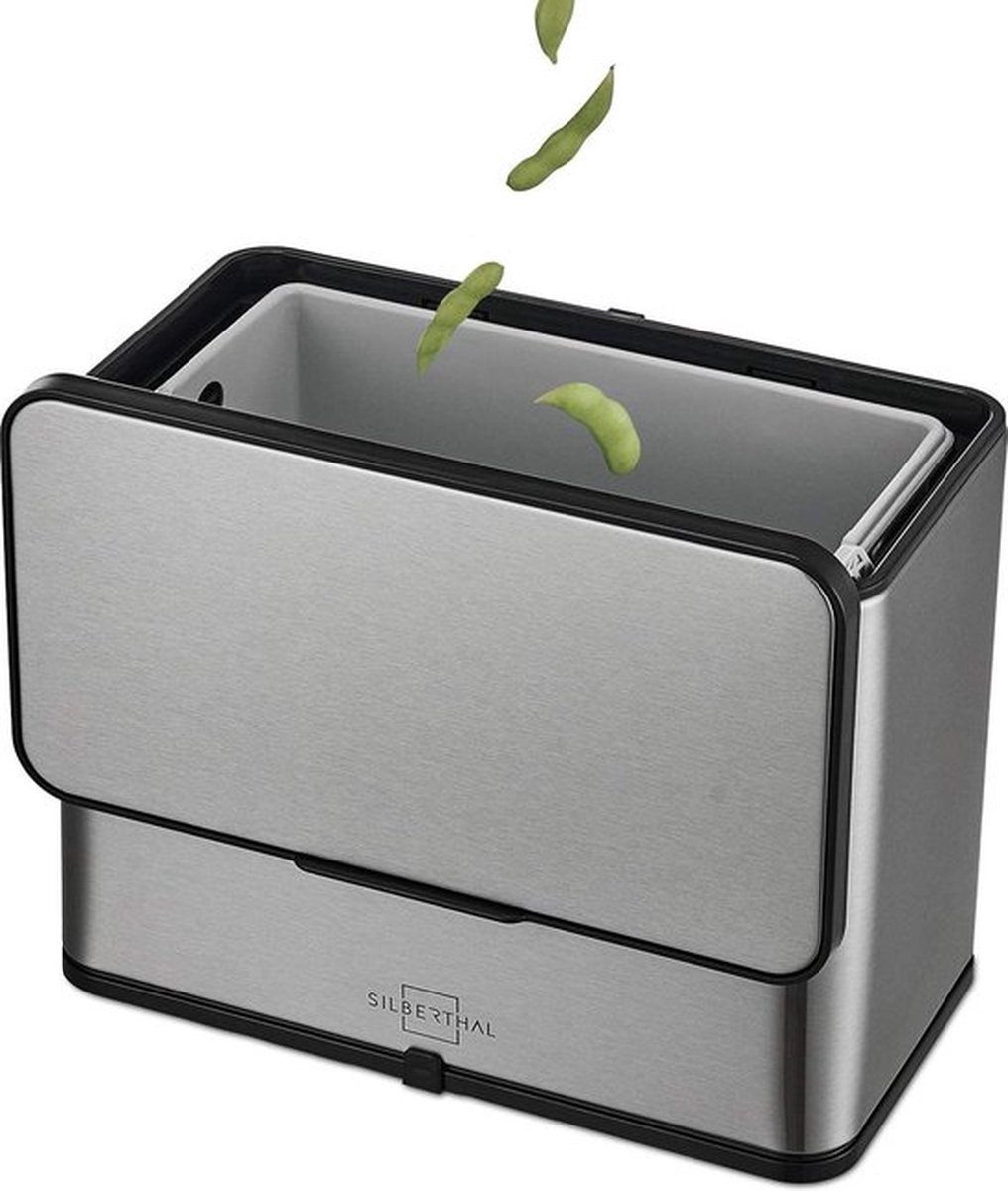 Goedkoopste Biomuweremmer keuken 3L klein - met deksel - geurarme compostemmer voor de keuken - met actieve koolfilter - binnencontainer