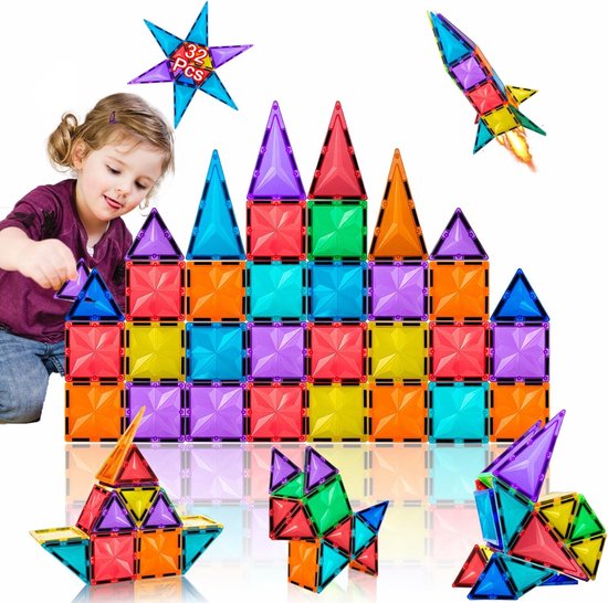 Prijzen vergelijken: Magnetisch constructiespeelgoed - 32 stuks