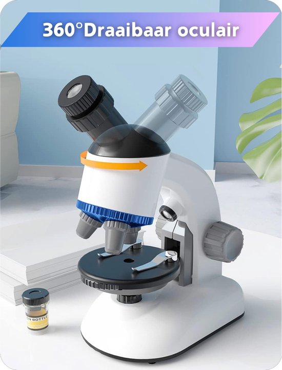 Modito XD168-002 Microscoop Voor Kinderen - Microscoop Junior - Educatief Speelgoed - LED Verlichting - Kinder Speelgoed - Wit