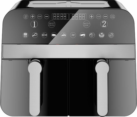 Comfy Nest Dubbele Airfryer XXL 9L 2400W Zwart - Comfy - €89,90
