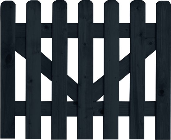 Intergard Tuinhek poortje grenen hekwerk 80x100cm (zwart)