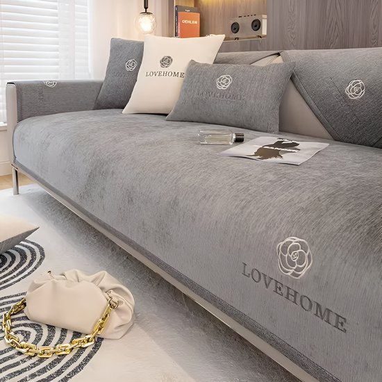 Textilhome Bankhoes ADELE 3-Zits 150 cm – Gewatteerde, Omkeerbare en Wasbare Beschermhoes – Universeel Sofa Hoes tegen Vlekken, Kinderen en Huisdieren