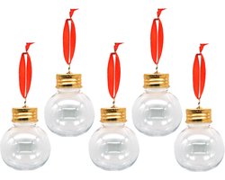 Stern Fabrik kerstballen vulbaar -voor likeur/drank/vloeistof - 6x -50 ml - kunststof -6cm Image