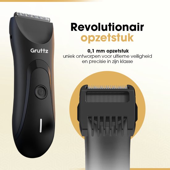 Gruttz Bodygroomer Mannen v3 - Body Trimmer - Gemaakt voor Schaamstreek - Inclusief Travelbag