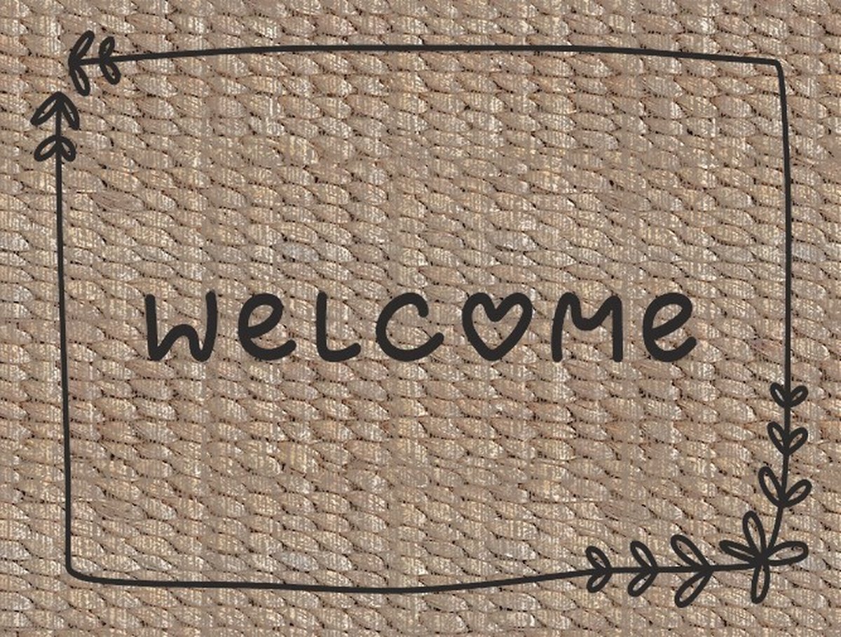 MD-Entree MD Entree - Deurmat - Schoonloopmat - Ambiance - Welcome Natural - 50 x 70 cm Beige