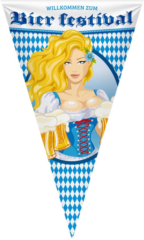 Folat - Oktober bier festival bierpullen mega vlag - 90 cm x 150 cm