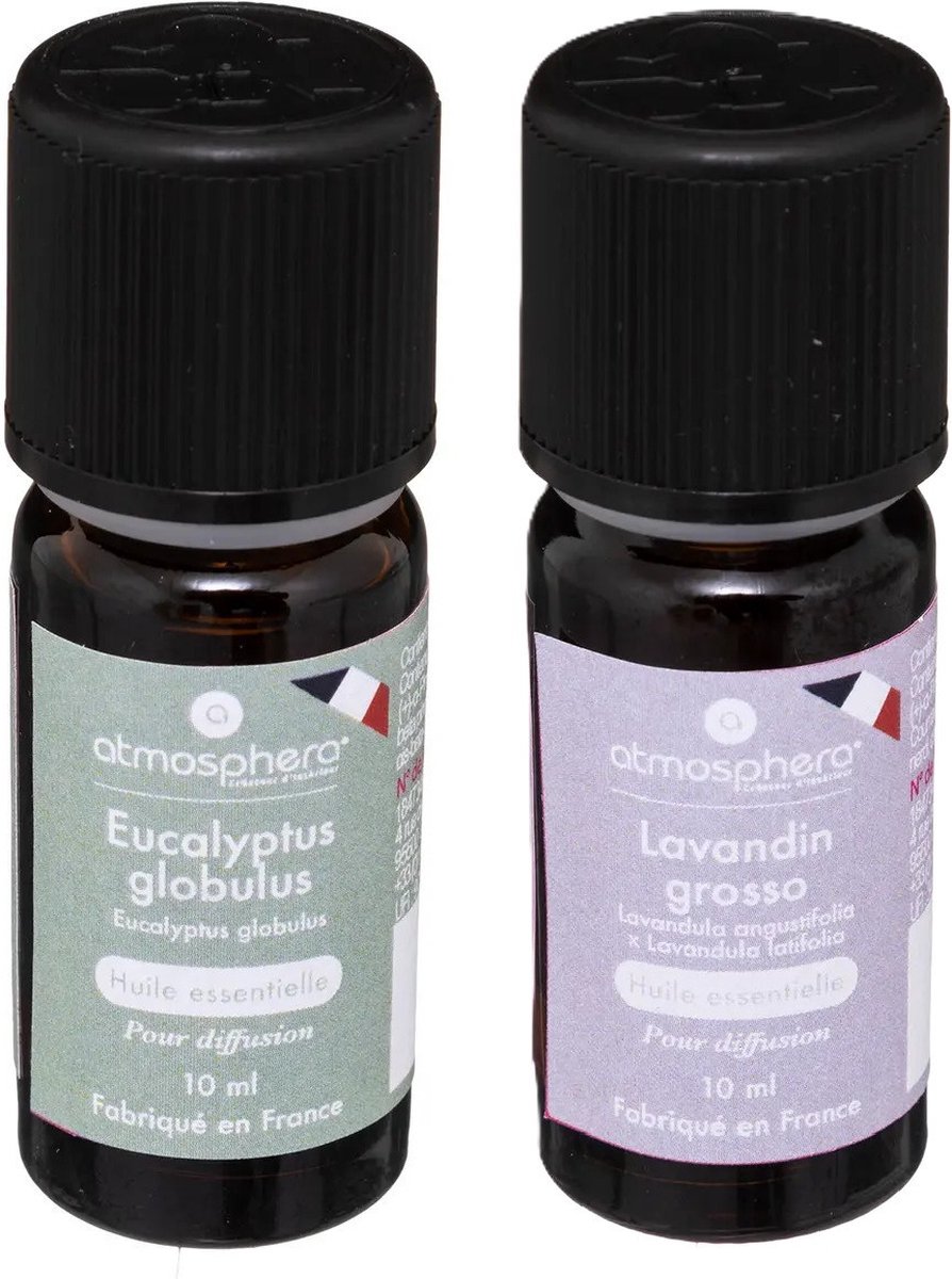 Goedkoopste Aromatische Etherische olie - set van 2 geuren - Lavendel en eucalyptus - huisparfum navulling