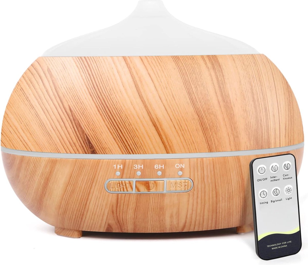 Goedkoopste Aroma Diffuser en Luchtbevochtiger met Afstandsbediening 500 ml – Ultrasone Aromatherapie voor Grote Ruimtes