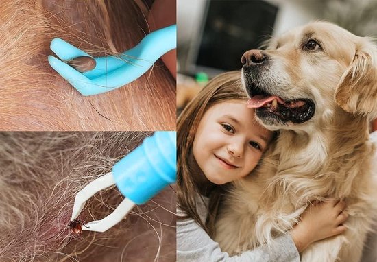 2 stuks tekentang voor honden en katten - Betrouwbare tekenpincet voor honden, katten, paarden en mensen - Rood — afbeelding 4