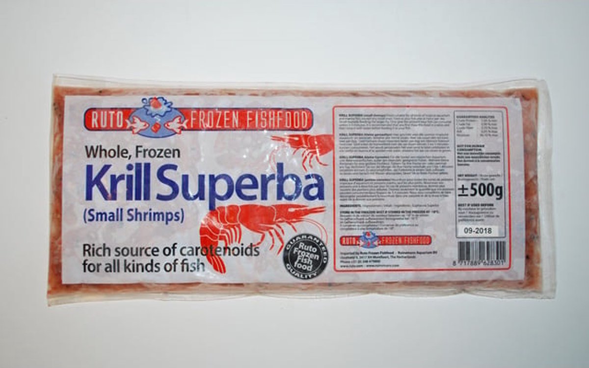Ruto Krill superba heel diepvriesvoer | 1000 gram flatpack Diepvries