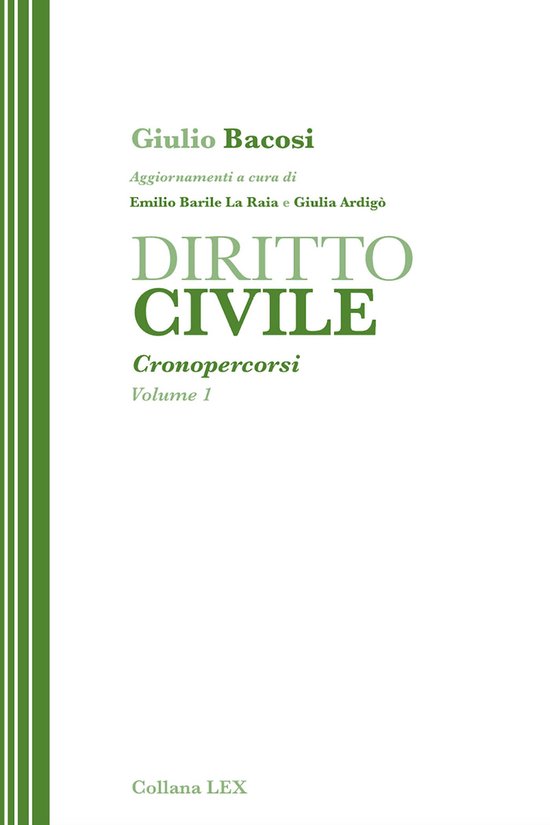 LEX 1 - DIRITTO CIVILE - Cronopercorsi - Volume 1 - cover