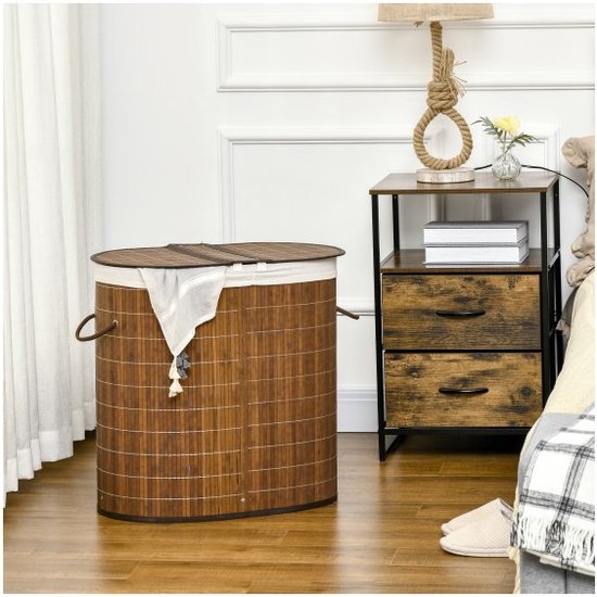 Juskys Curly Bamboe wasmand, hygiënische