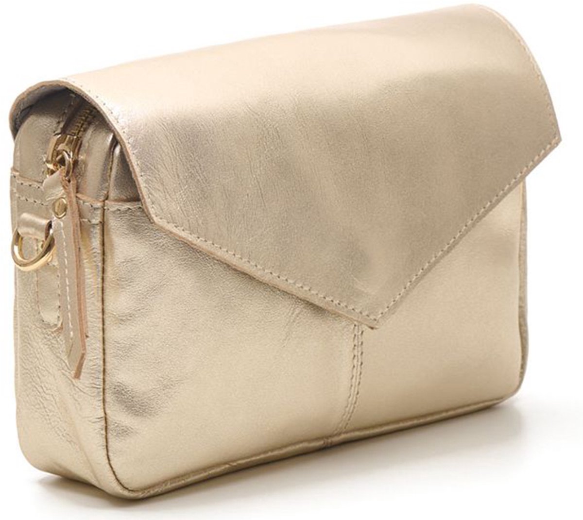 Chabo Kleine Crossbodytas / Schoudertas Dames - Leer - Rio Romy - Goud