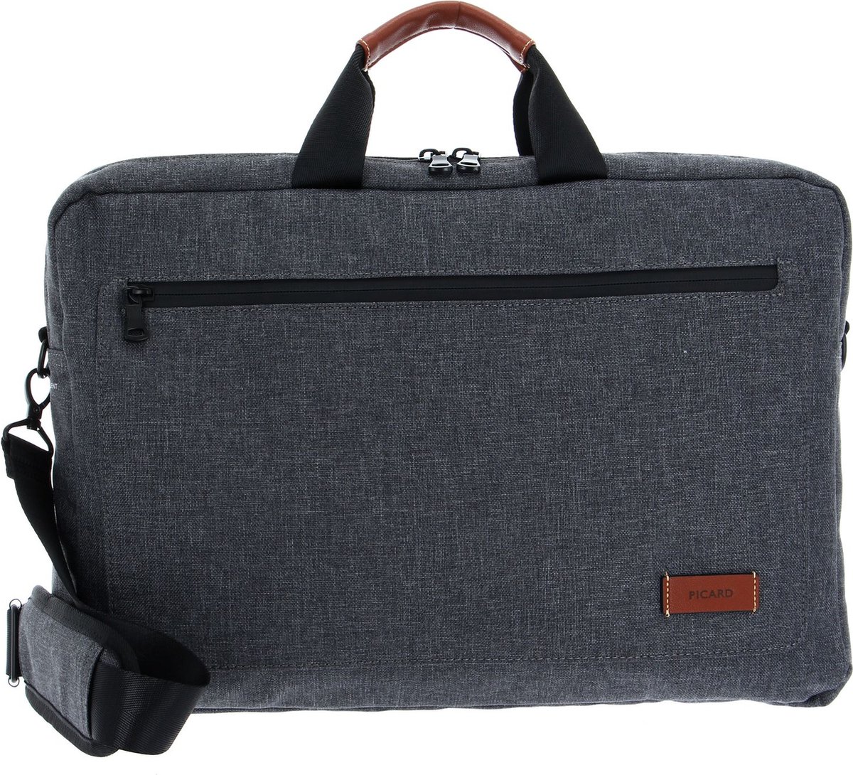 PICARD Laptoptas Schoudertas met laptopvak Go Eco Laptop Bag Anthrazit Antraciet