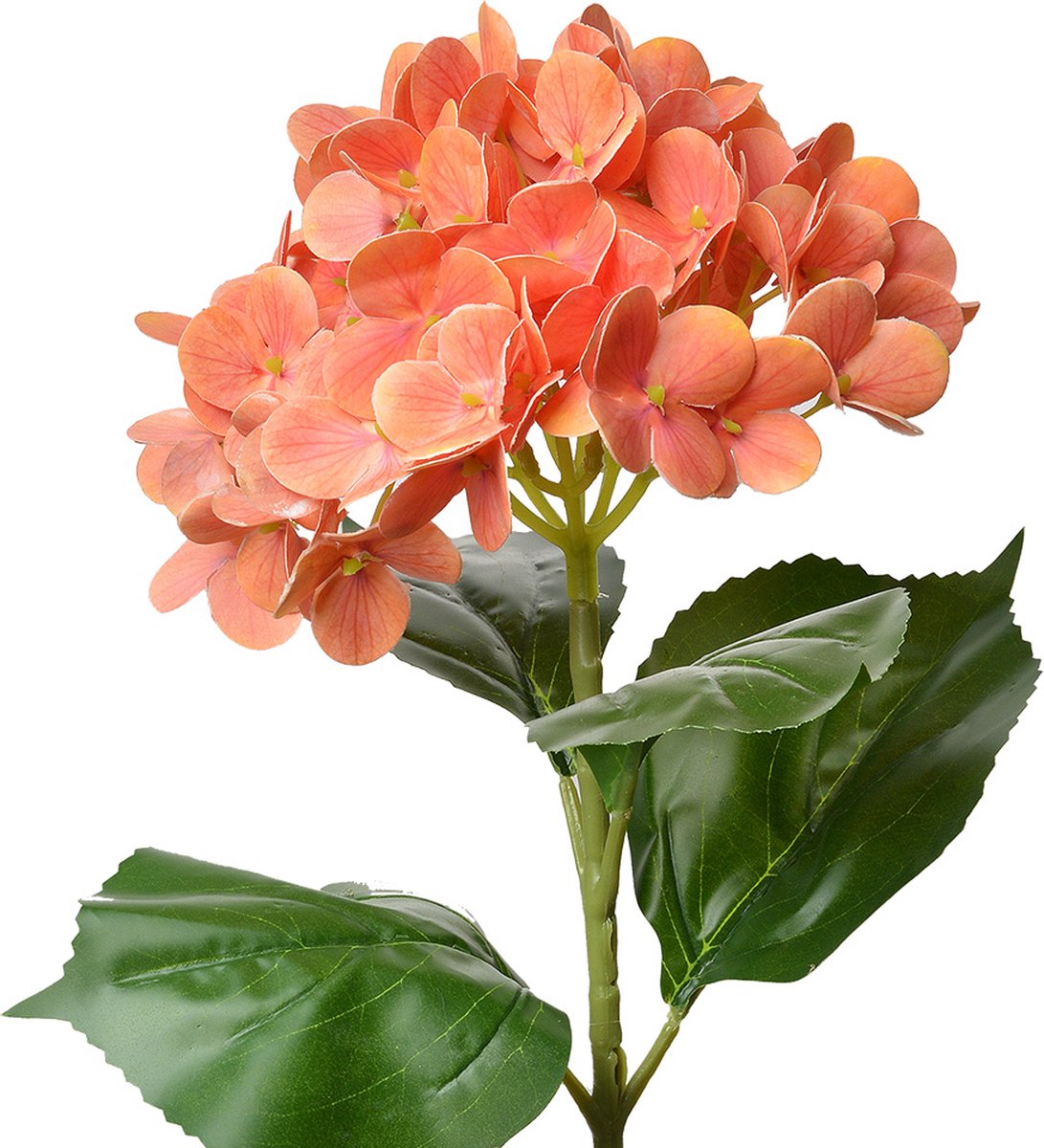 Clayre & Eef Kunstbloem Hortensia 68 cm Oranje Kunststof
