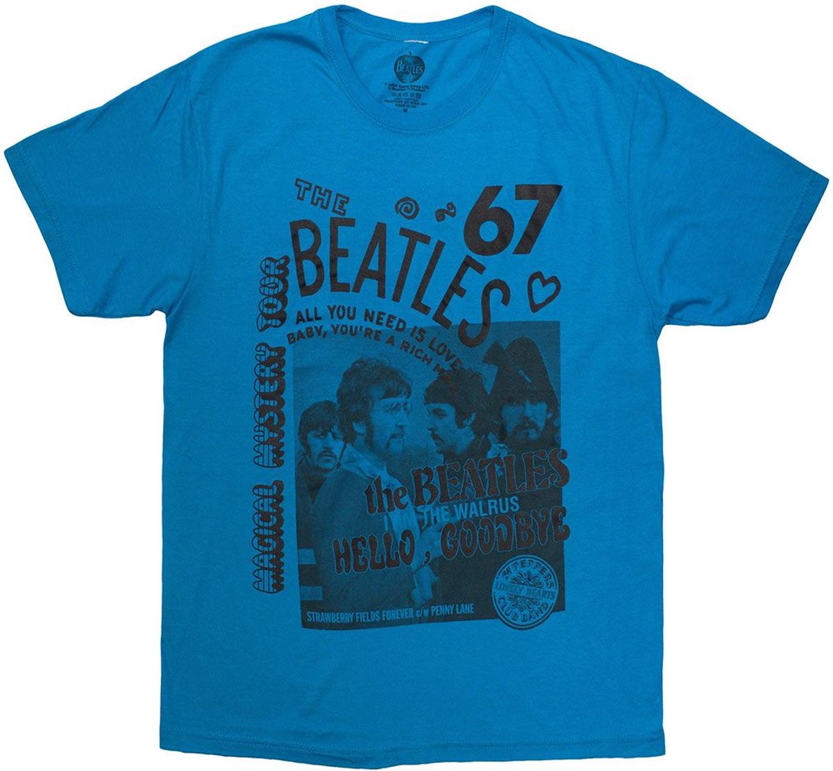 The Beatles - 1967 Heren T-shirt - XL - Blauw