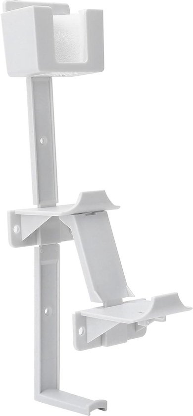 L-vormige Wandbeugel Good Balance-controller | Multifunctionele universele controllerstandaard met headset-ophanging, schroeven & schroevendraaiset | Wit