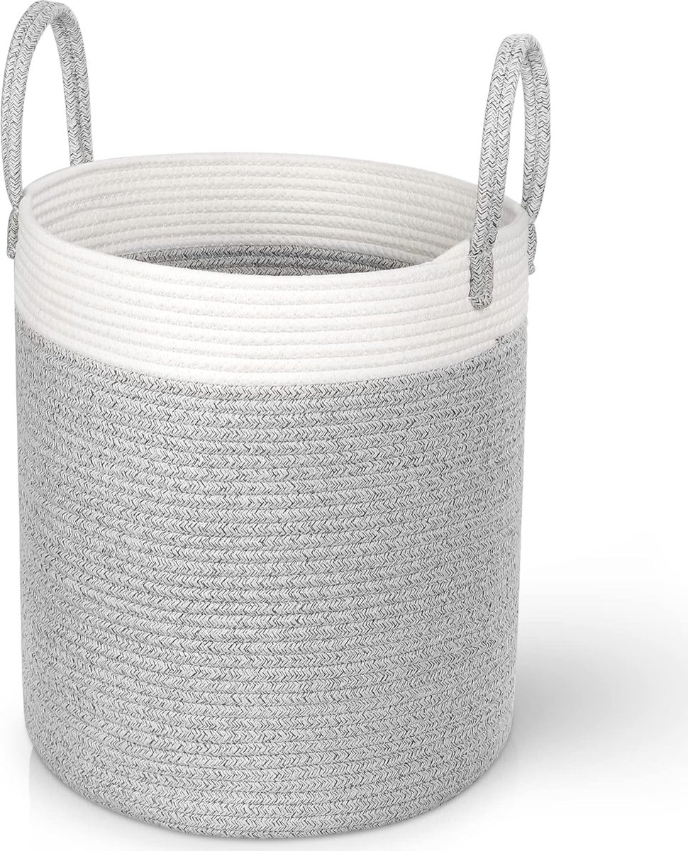 Goedkoopste Opvouwbare Gevlochten Wasmand met Handgrepen – Ideaal voor Baby's en Kinderen, Organizer voor Badkamer en Woonkamer