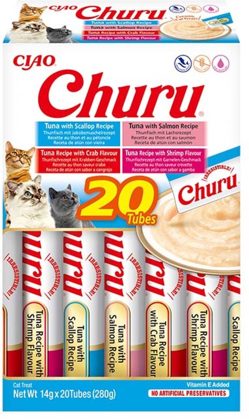 Ciao Churu Kattensnack Multipack Tuna Seafood 20 x 14 gr