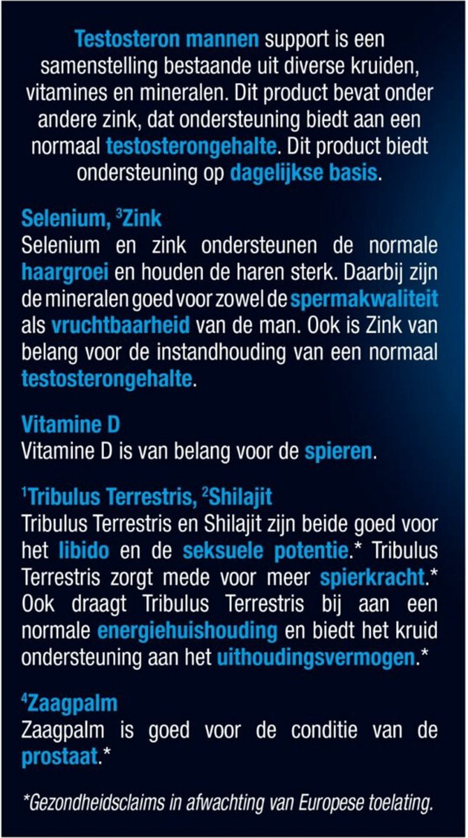Lucovitaal Testosteron Mannen Support 30 tabletten — afbeelding 2