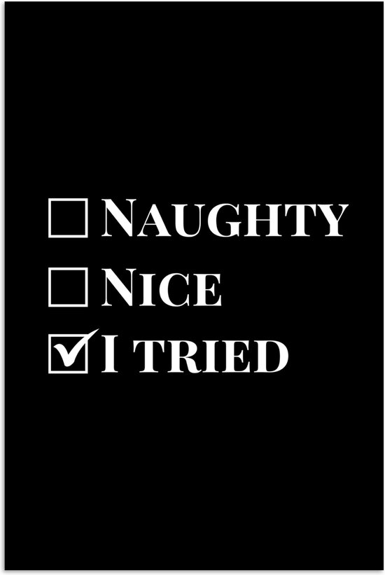 Poster 20x30 cm - Kerst - Zwart - Wit - Quote - Grappig - Posters - Kamer decoratie - Wanddecoratie woonkamer - Kerstdecoratie voor binnen - Kerstversiering - Kerstmis versiering in huis - Kerstaccessoires