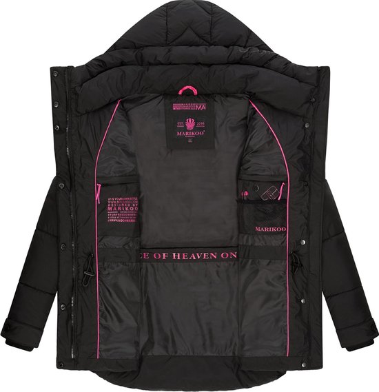 Confortable & Chaud : Navahoo AKUMAA - Veste d'hiver Femme - Adulte - À capuche - Zwart - L