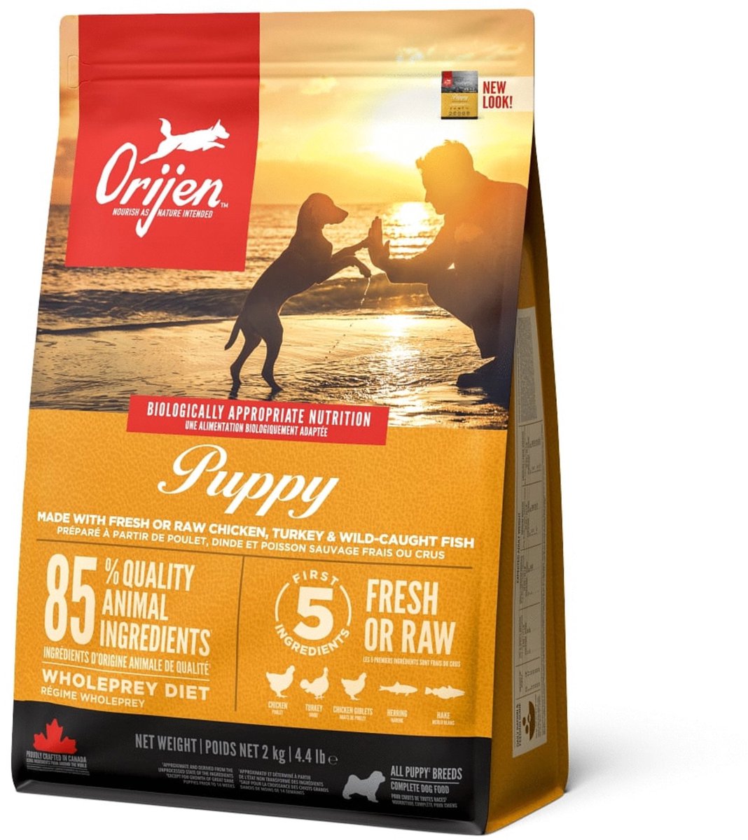 Orijen Whole Prey Puppy - Kip & Kalkoen - Hondenvoer - 2 kg