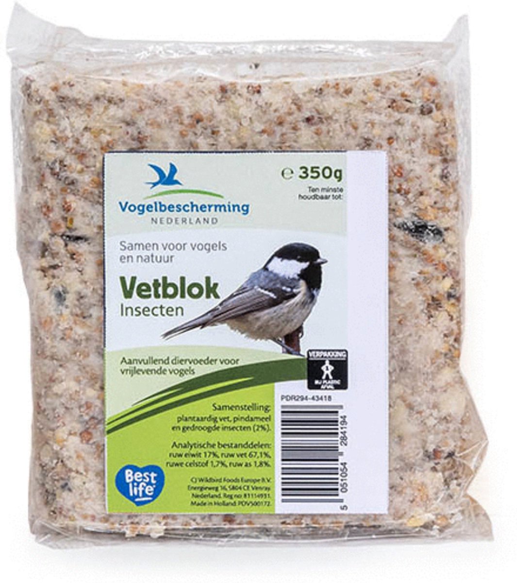 Wildbird Vbn Vetblok Met Insecten - Tuinvogelvoer - 11.5x10x3 cm 350 g
