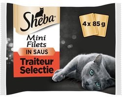 Sheba Mini Filets Adult Kattenvoer Natvoer Traiteur Selectie Kuipjes 340 gr