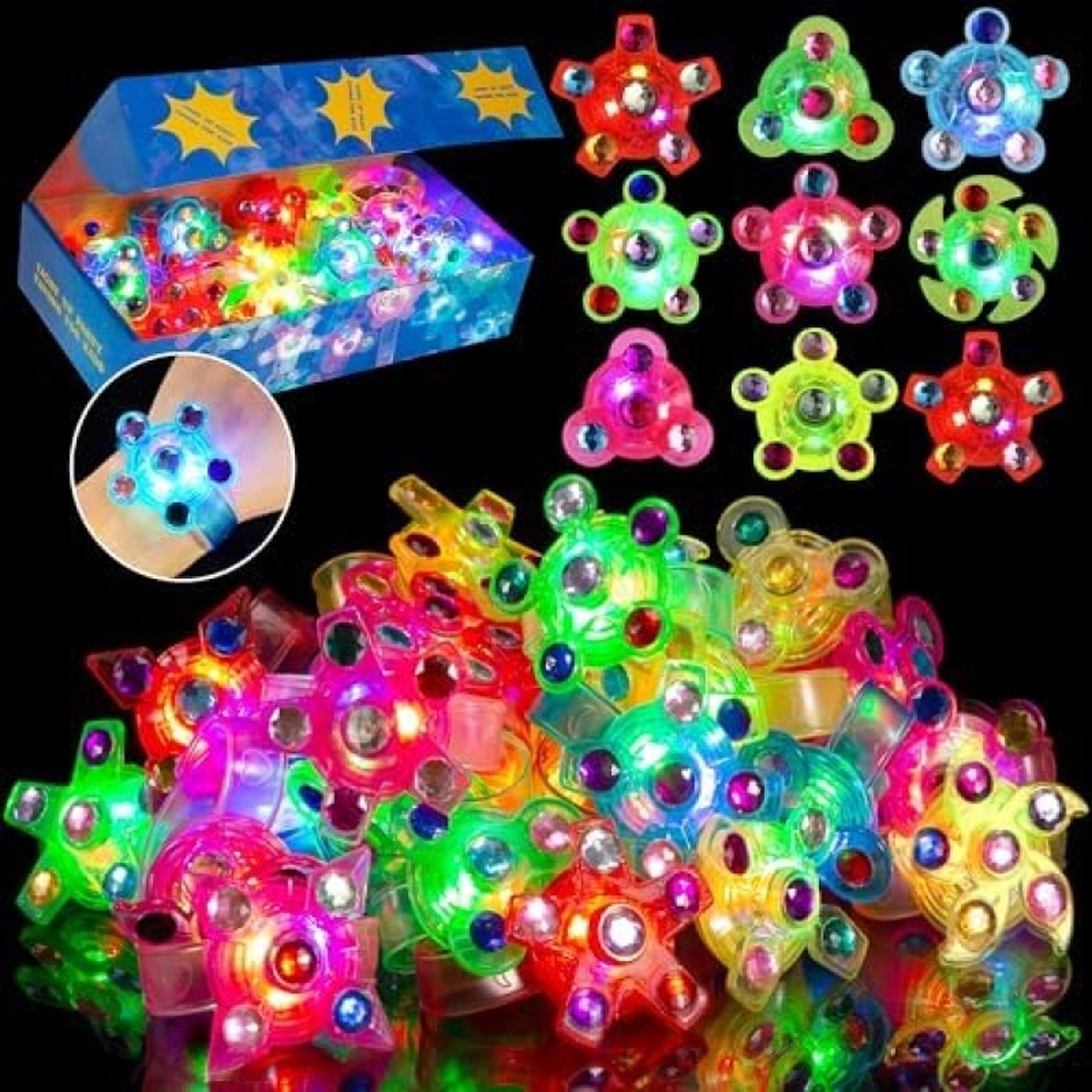 LED Knipperlicht Armbanden voor Kinderen, 24 Stuks