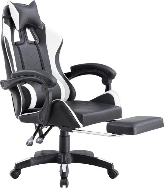 ApexArte® Ergonomische Bureaustoel - Bureaustoelen voor Volwassenen en Kinderen - Gaming Stoel - Chair Kantelbaar - Wit van Merkloos — afbeelding 4